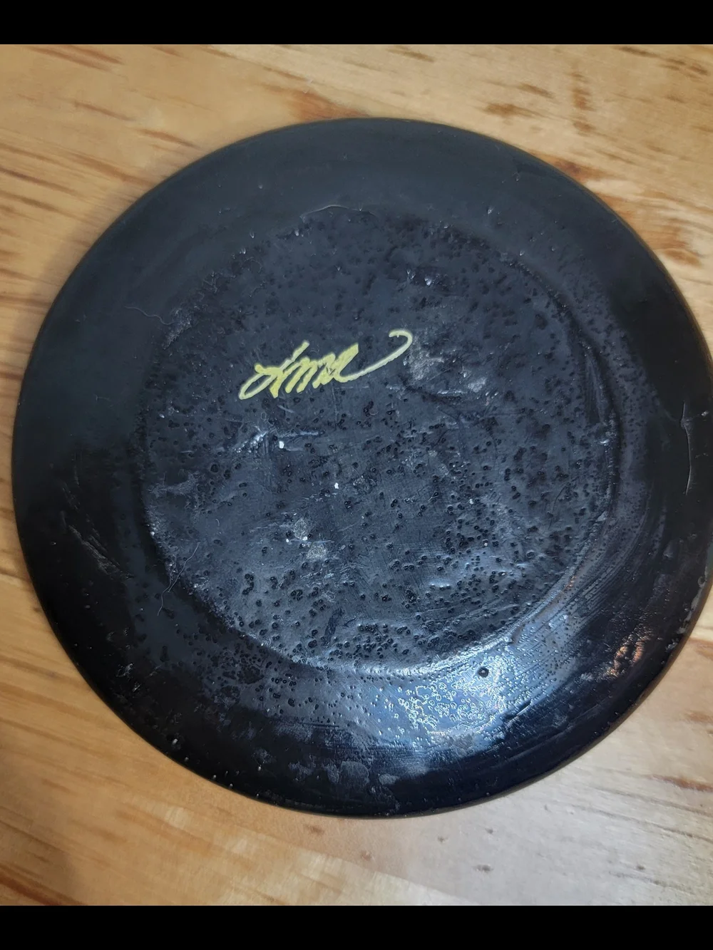 Source Unknown Black Teal White and Gold Dot Mandala Tea Light Holder